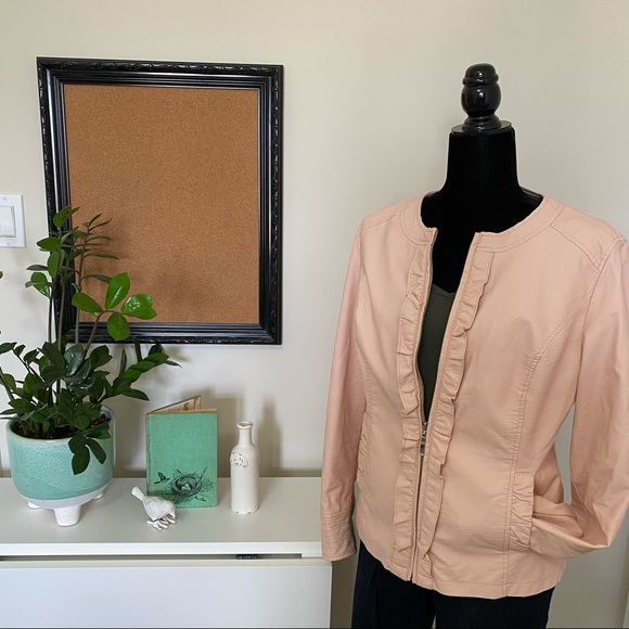Faux Pink Leather Spring Jacket - Picture 8 of 8